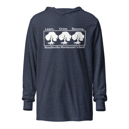Performance | Hooded Long Sleeve T Shirt | TEST WMS Store | White Logo Logo