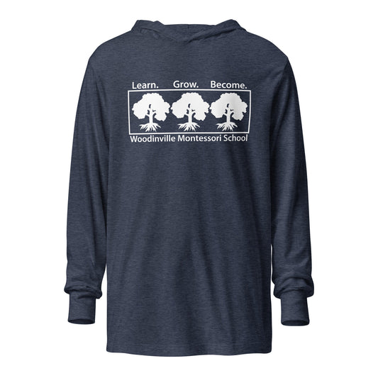 Performance | Hooded Long Sleeve T Shirt | TEST WMS Store | White Logo Logo