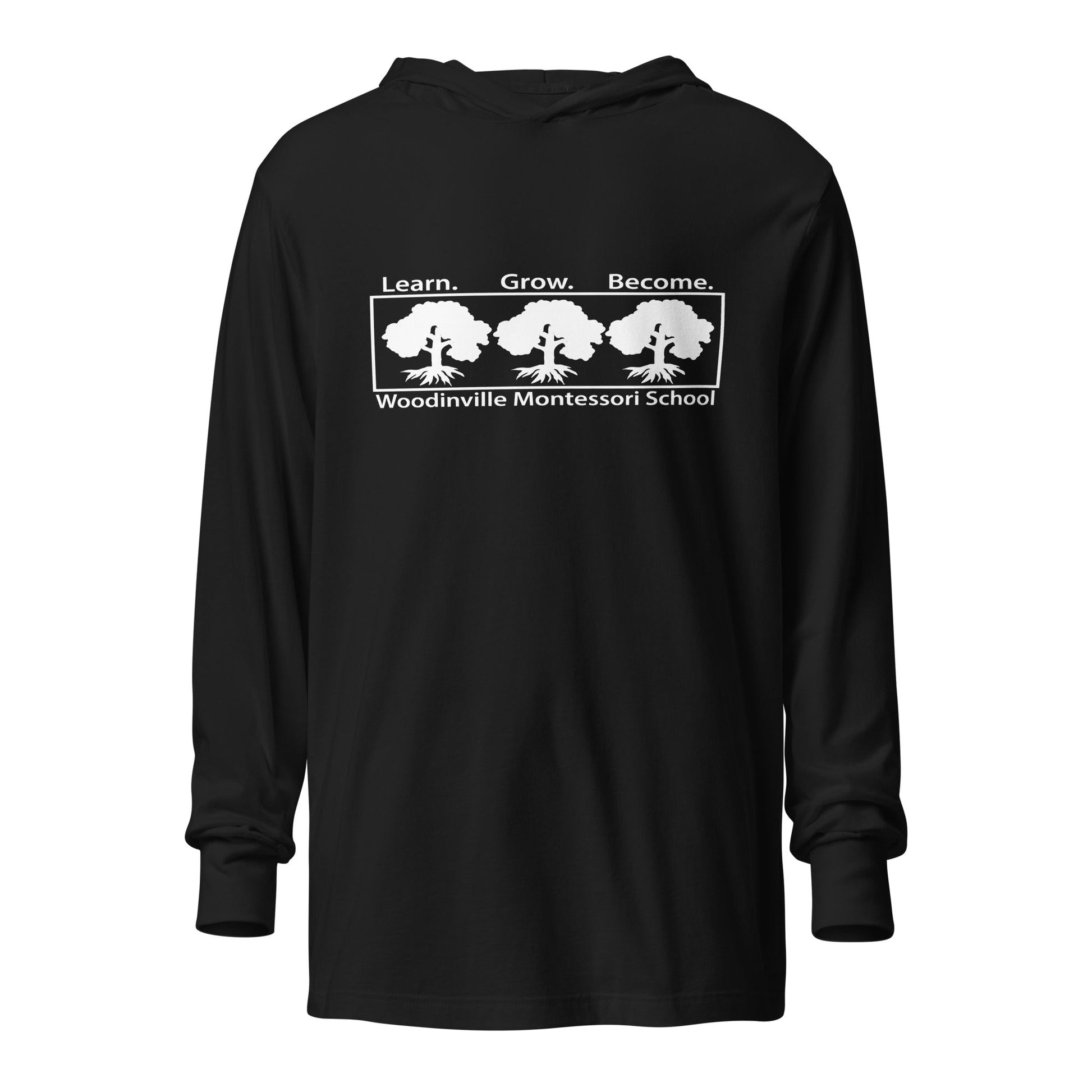 Performance | Hooded Long Sleeve T Shirt | TEST WMS Store | White Logo Logo