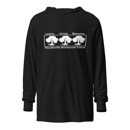 Performance | Hooded Long Sleeve T Shirt | TEST WMS Store | White Logo Logo