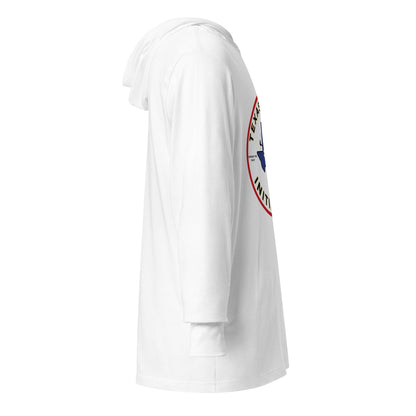 Performance | Hooded Long Sleeve T Shirt | Texas 8 - Line Initiative | Badge Logo
