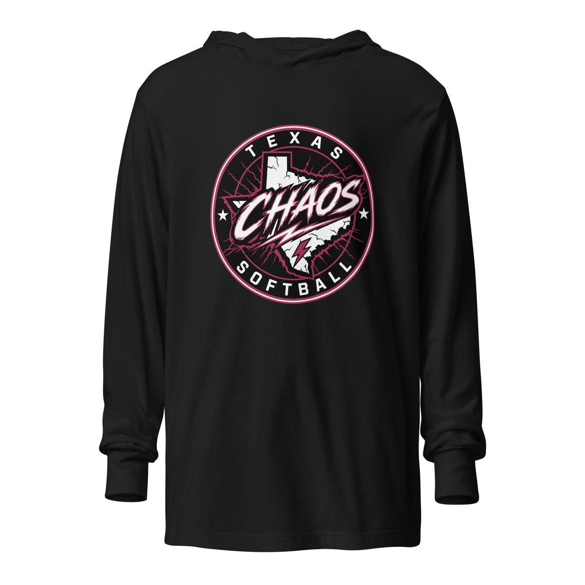 Performance | Hooded Long Sleeve T Shirt | Texas Chaos | Badge Logo