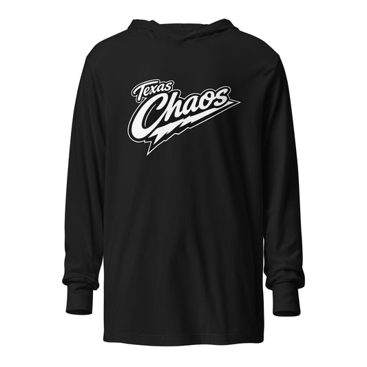 Performance | Hooded Long Sleeve T Shirt | Texas Chaos | Emblem Logo