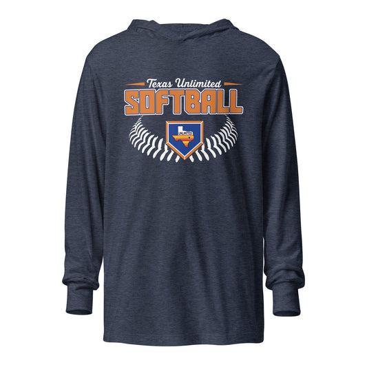 Performance | Hooded Long Sleeve T Shirt | Texas Unlimited | Softball Logo