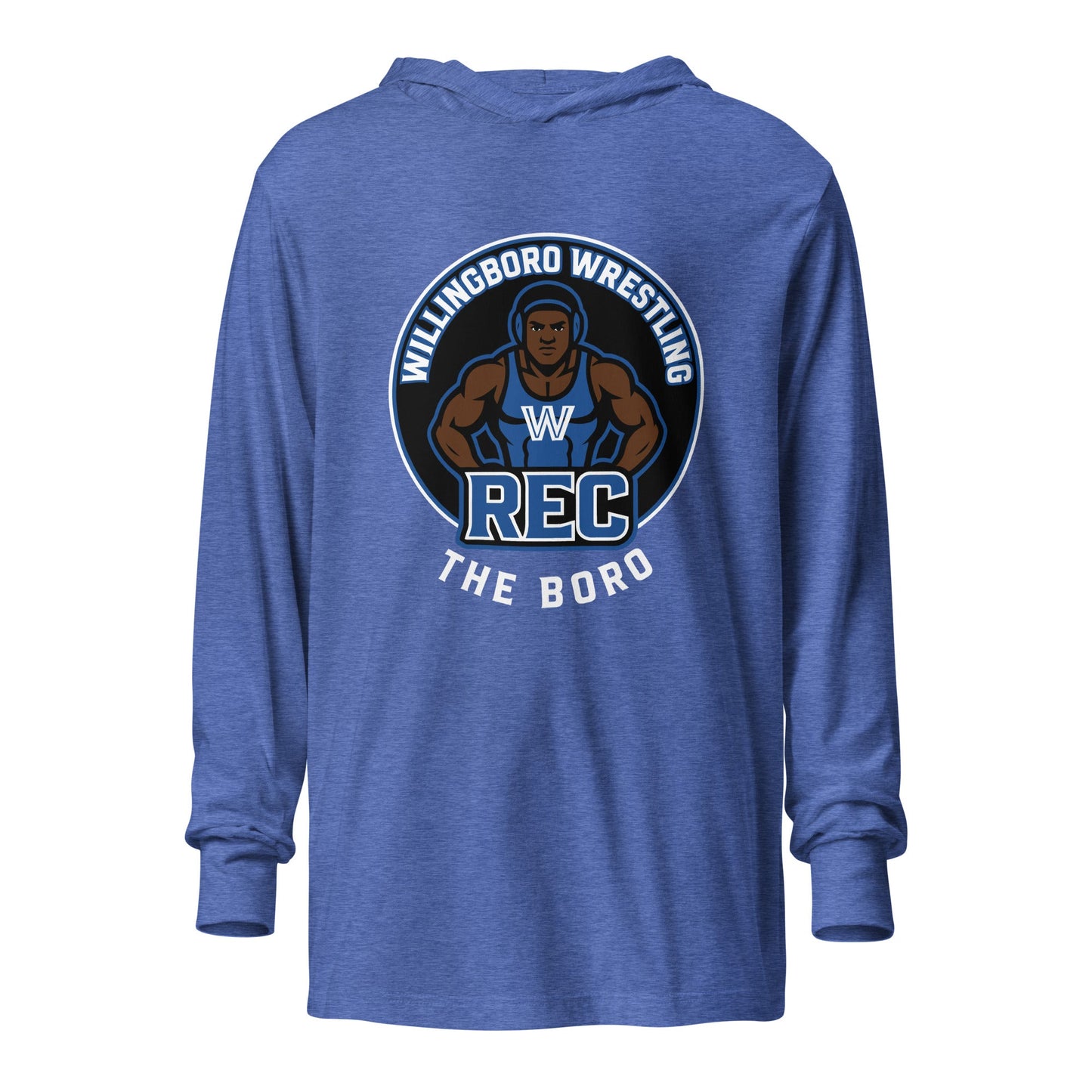 Performance | Hooded Long Sleeve T Shirt | The Boro Brand | Wrestler Logo