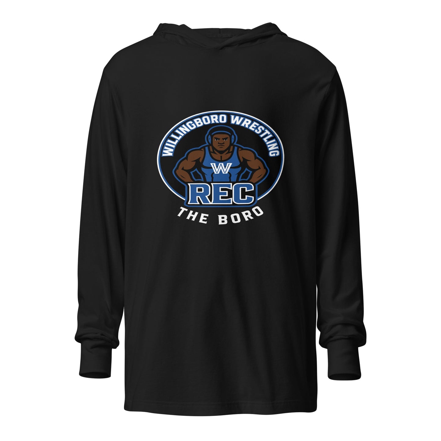 Performance | Hooded Long Sleeve T Shirt | The Boro Brand | Wrestler Logo