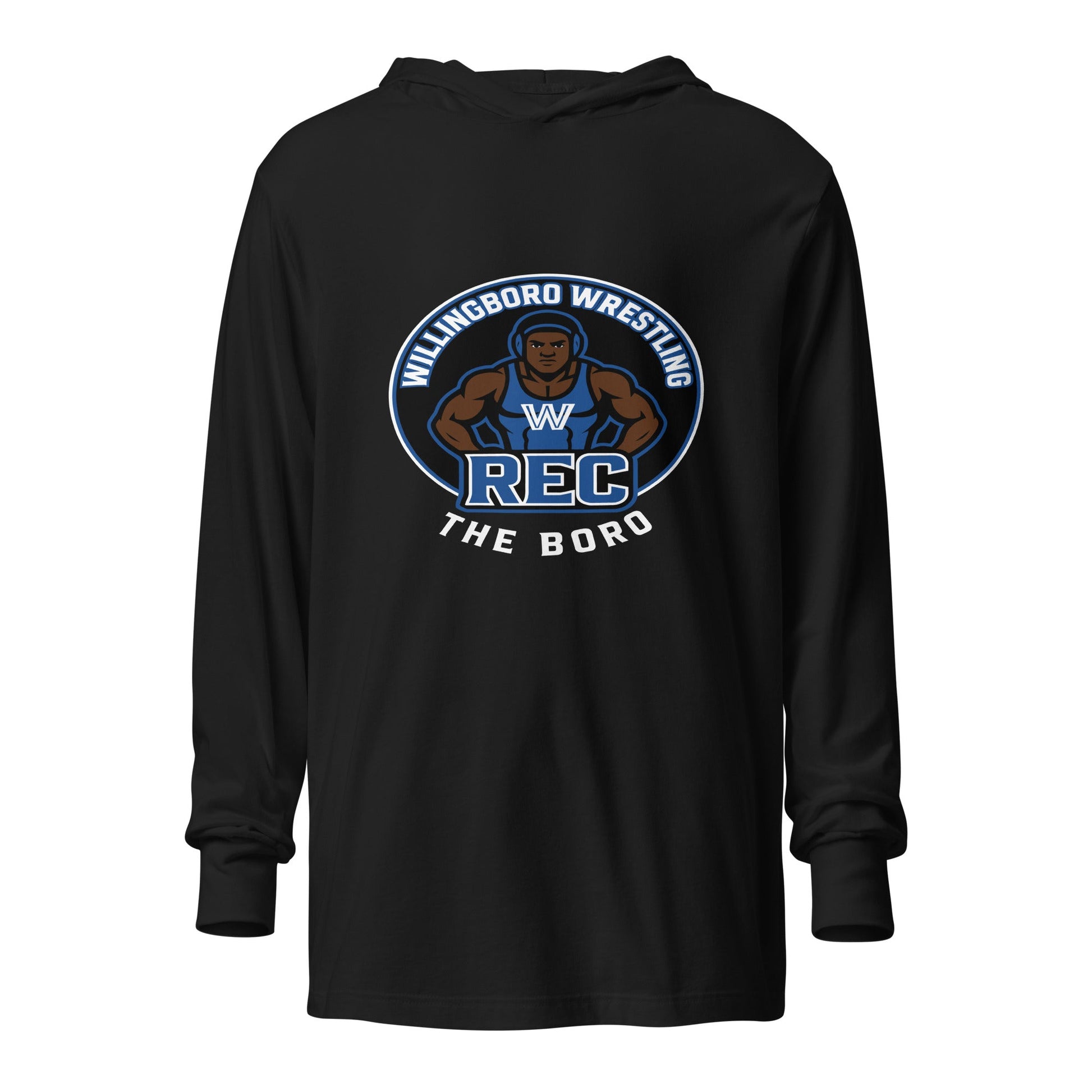 Performance | Hooded Long Sleeve T Shirt | The Boro Brand | Wrestler Logo