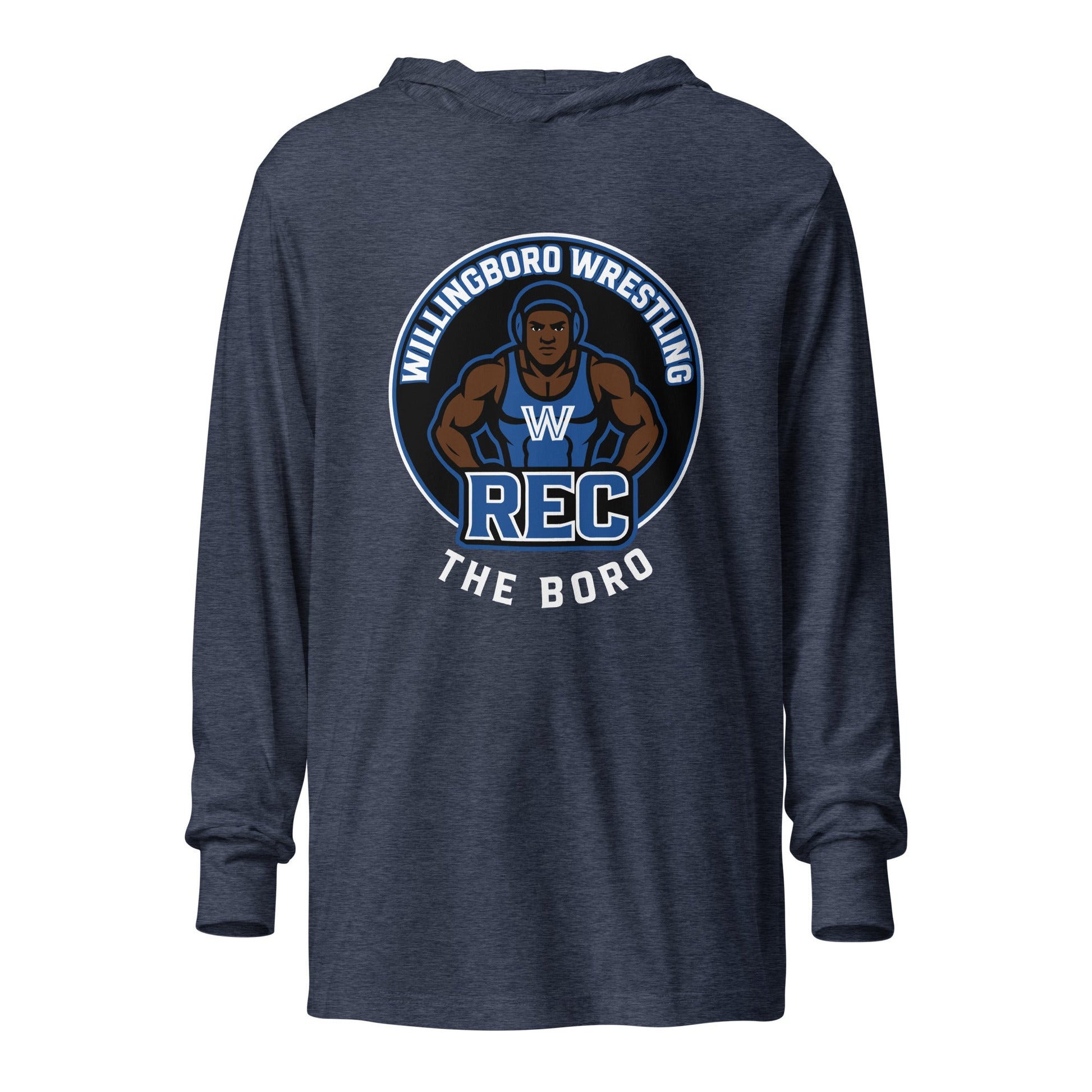 Performance | Hooded Long Sleeve T Shirt | The Boro Brand | Wrestler Logo