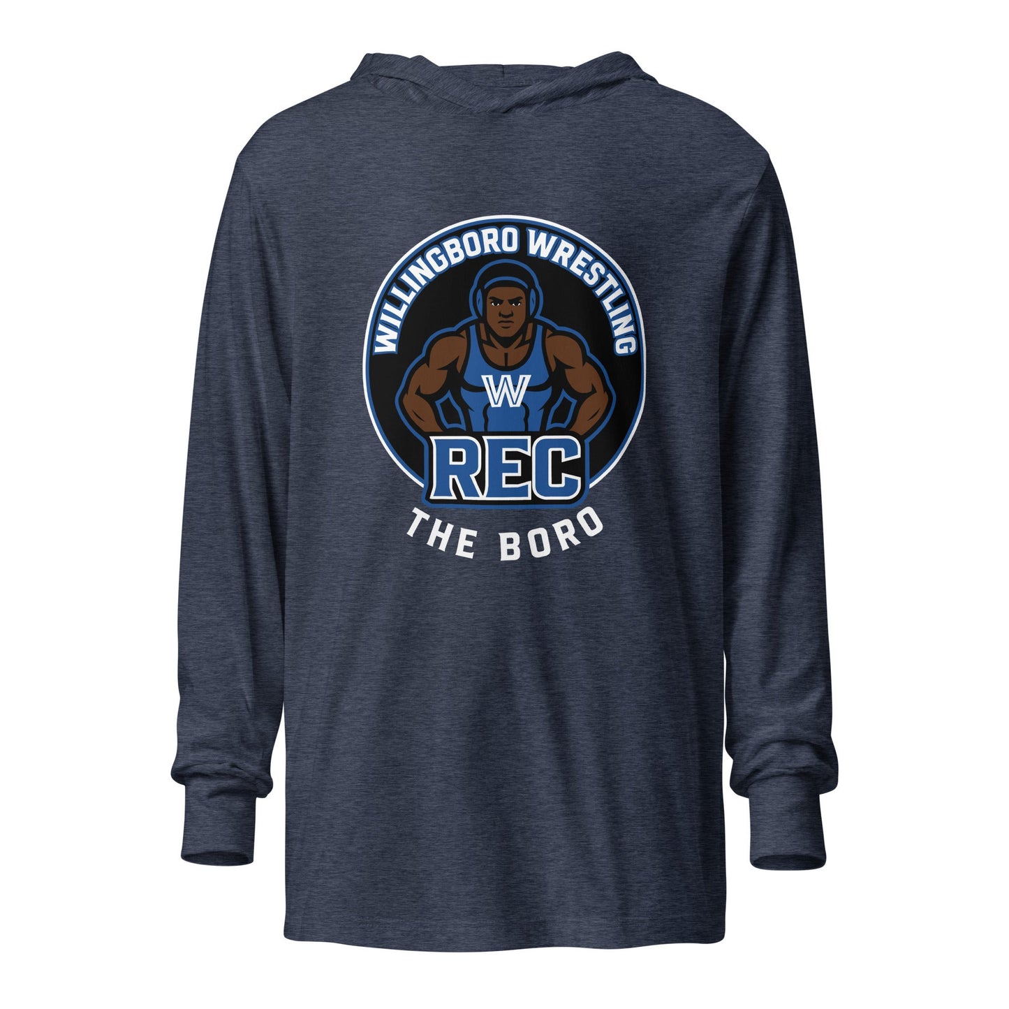 Performance | Hooded Long Sleeve T Shirt | The Boro Brand | Wrestler Logo