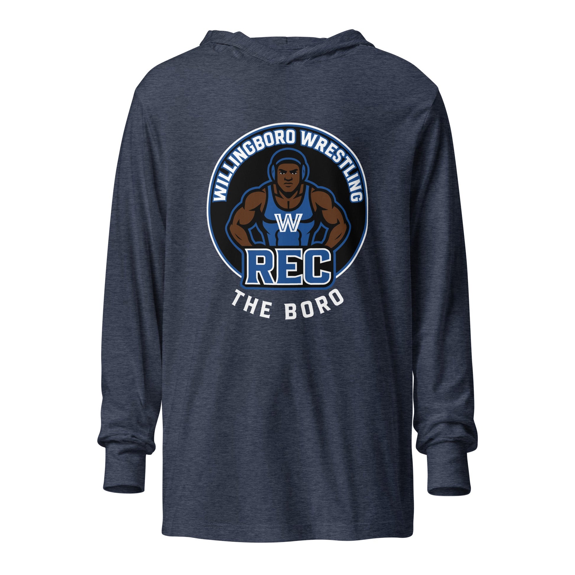 Performance | Hooded Long Sleeve T Shirt | The Boro Brand | Wrestler Logo