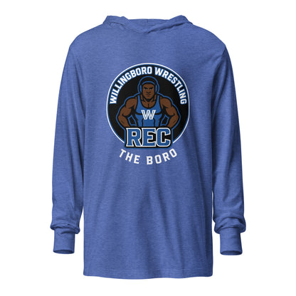 Performance | Hooded Long Sleeve T Shirt | The Boro Brand | Wrestler Logo