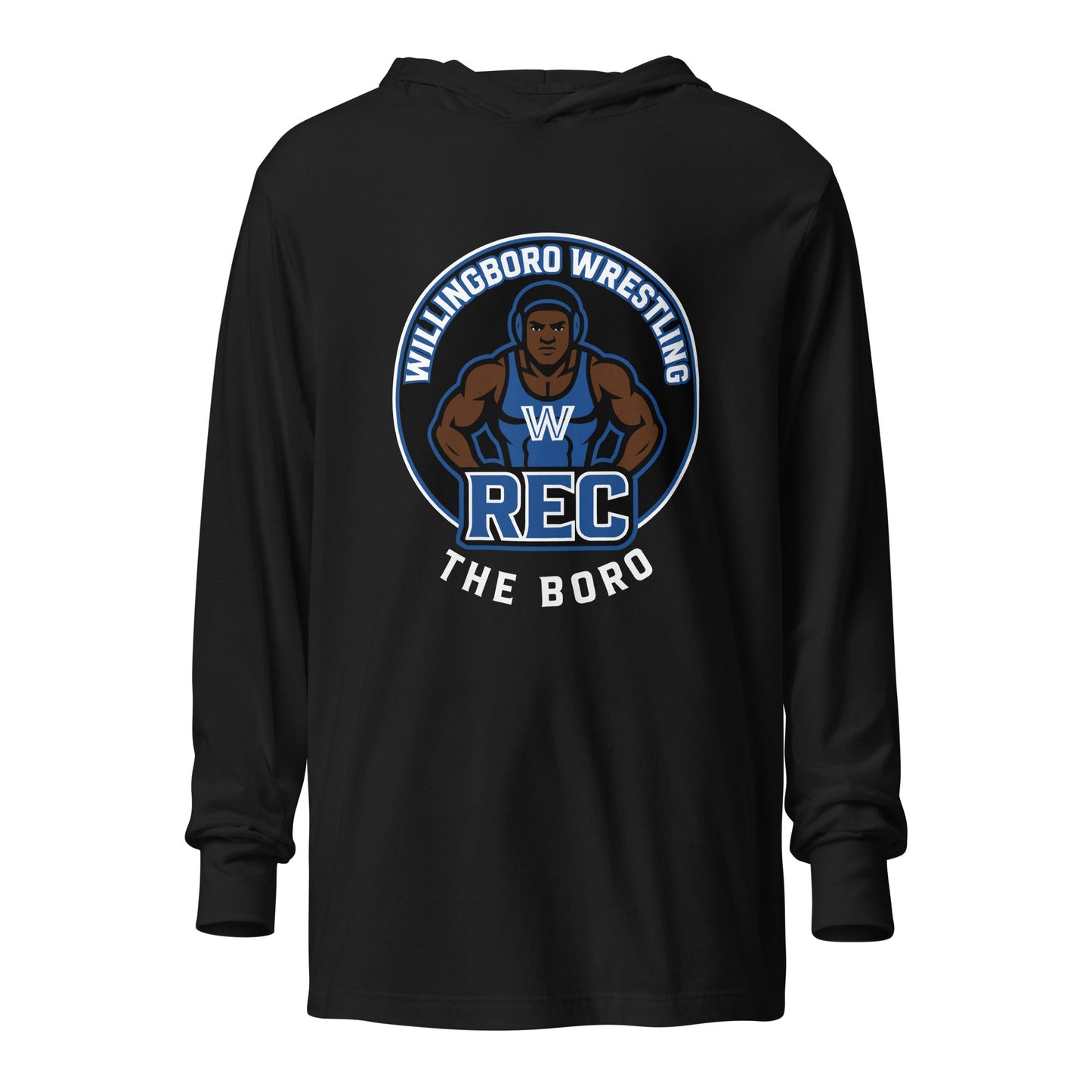 Performance | Hooded Long Sleeve T Shirt | The Boro Brand | Wrestler Logo