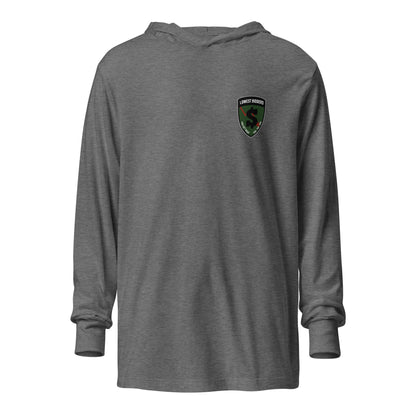 Performance | Hooded Long Sleeve T Shirt | The Lowest Bidders | Shield Logo