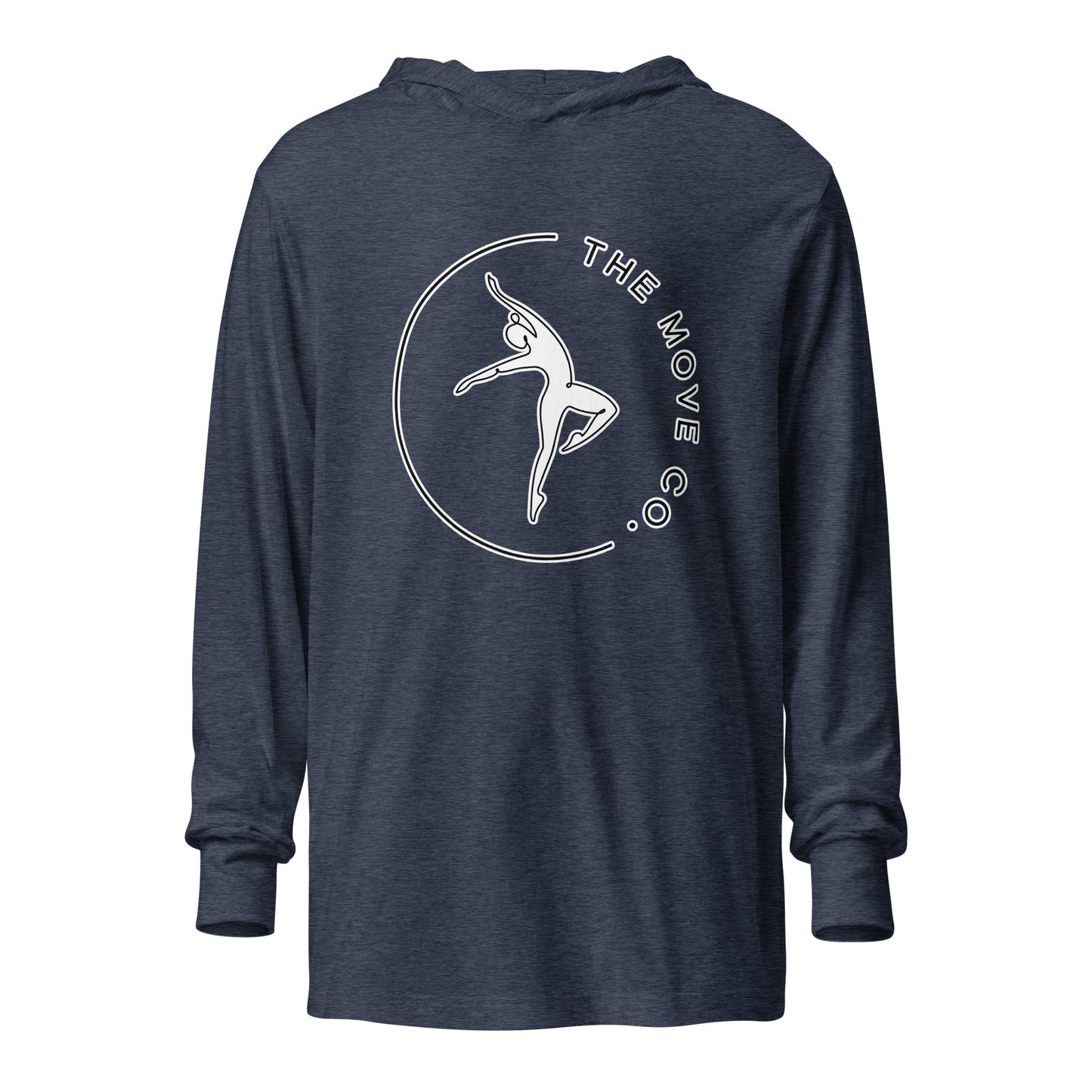 Performance | Hooded Long Sleeve T Shirt | The Move Co. | Dance Crest Logo