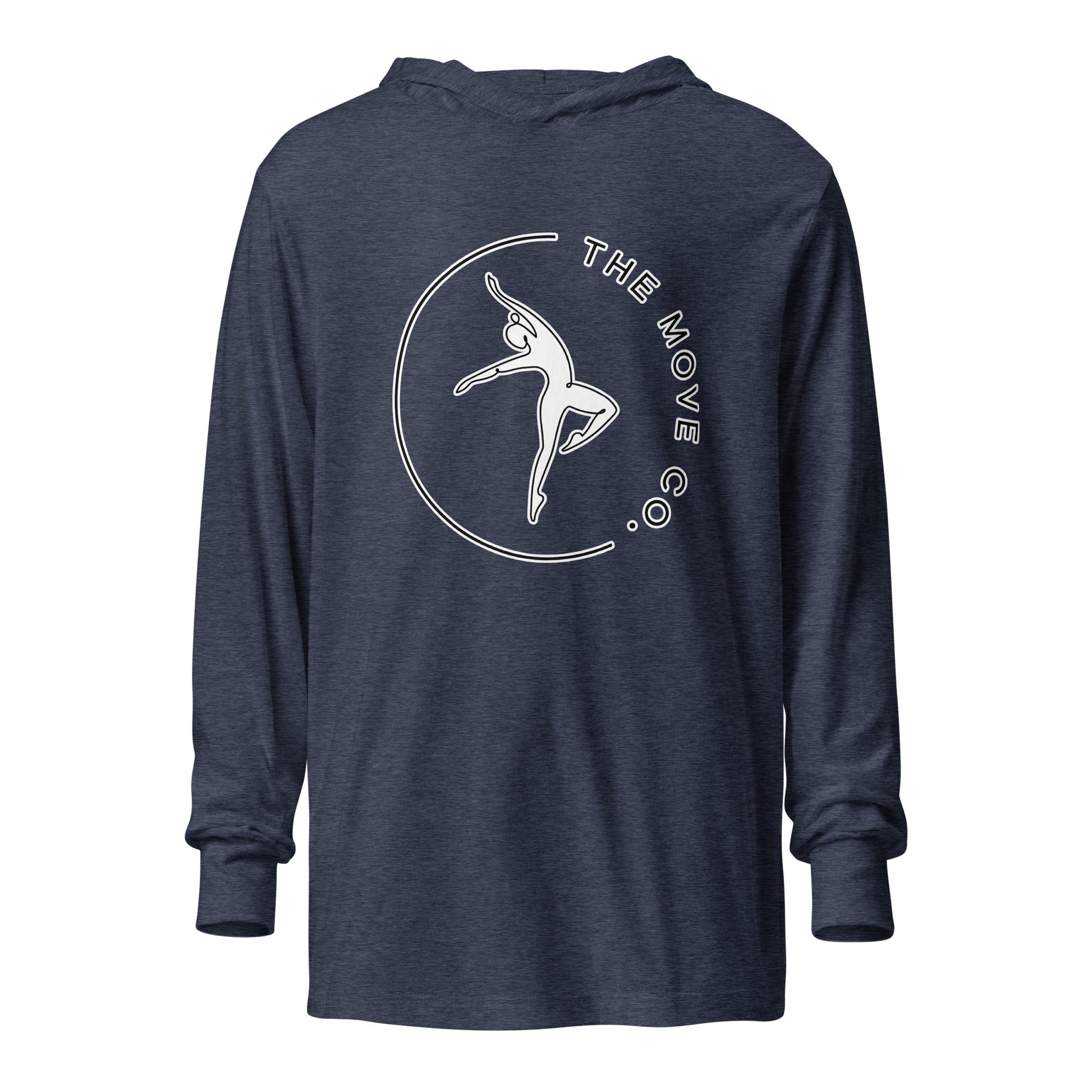 Performance | Hooded Long Sleeve T Shirt | The Move Co. | Dance Crest Logo