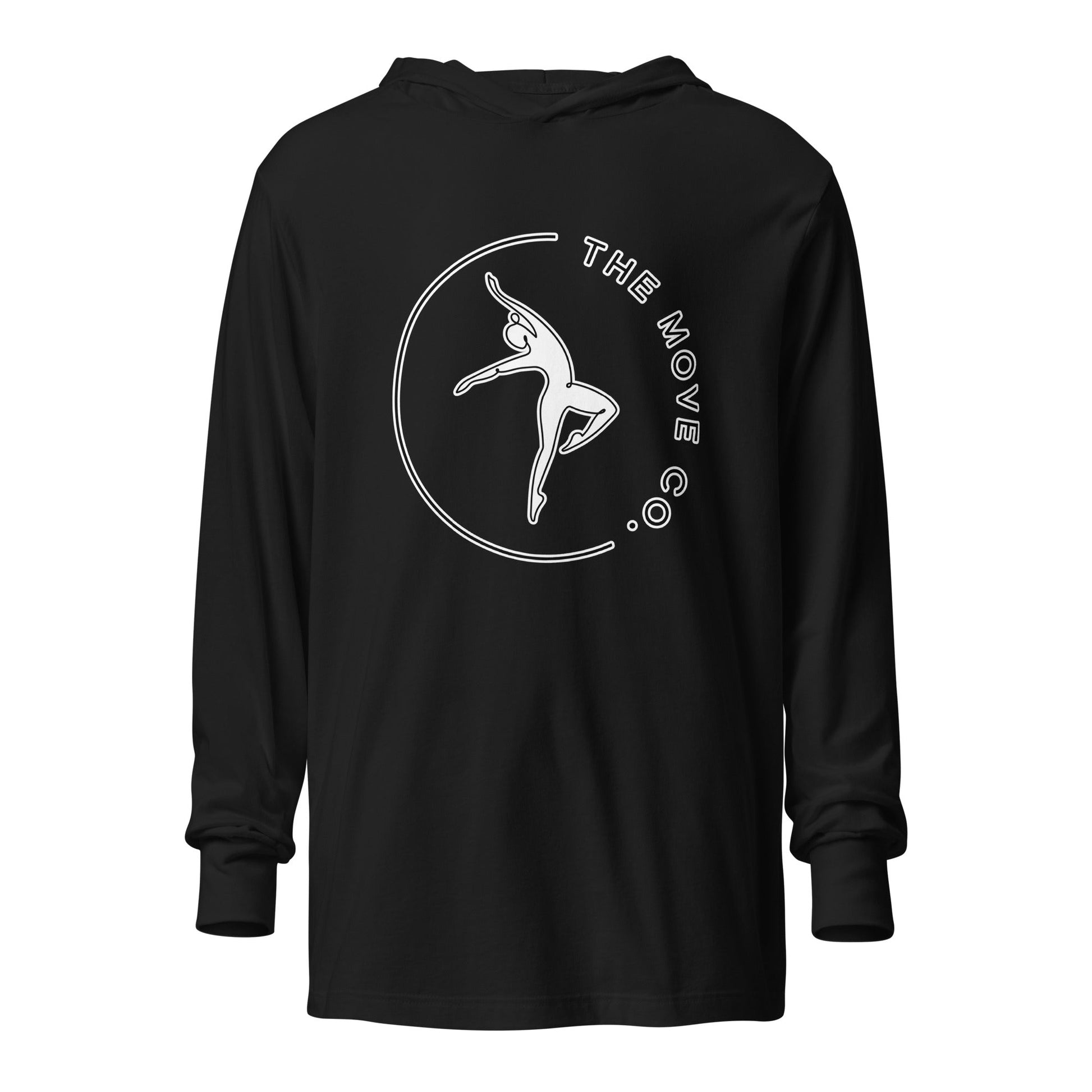 Performance | Hooded Long Sleeve T Shirt | The Move Co. | Dance Crest Logo