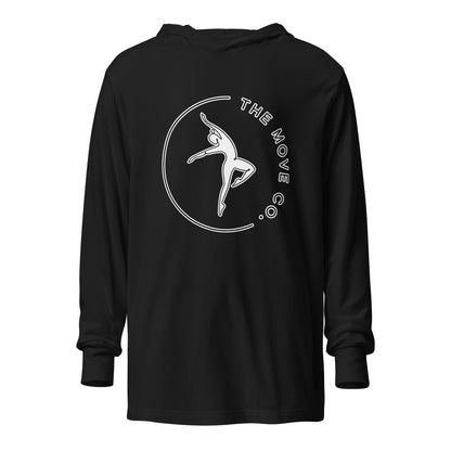 Performance | Hooded Long Sleeve T Shirt | The Move Co. | Dance Crest Logo