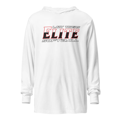 Performance | Hooded Long Sleeve T Shirt | Tigers Elite Softball | Modern Script Logo