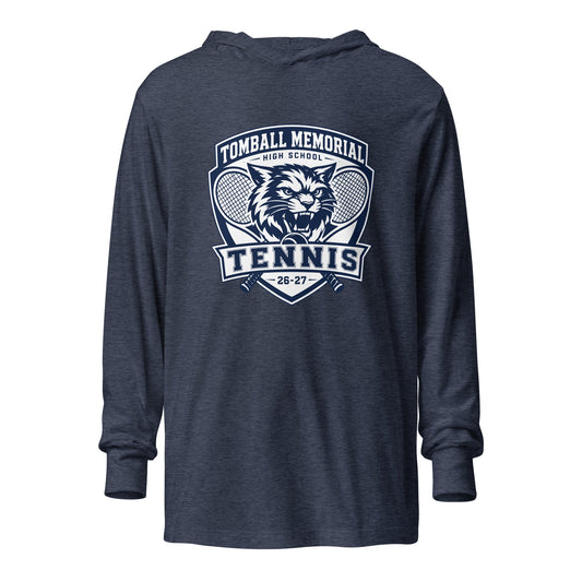Performance | Hooded Long Sleeve T Shirt | TMHS Tennis | Shield Logo