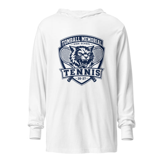 Performance | Hooded Long Sleeve T Shirt | TMHS Tennis | Shield Logo