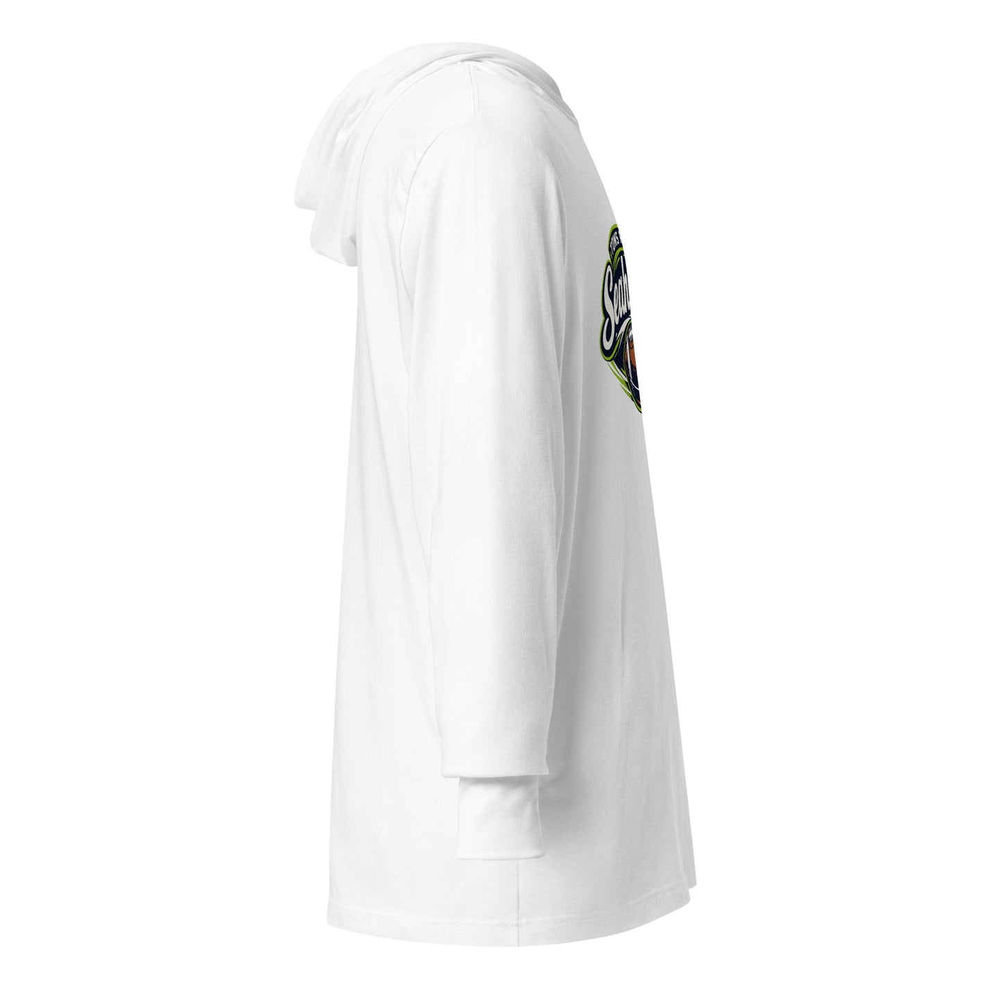 Performance | Hooded Long Sleeve T Shirt | Toms River Seahawks | Football Emblem Logo