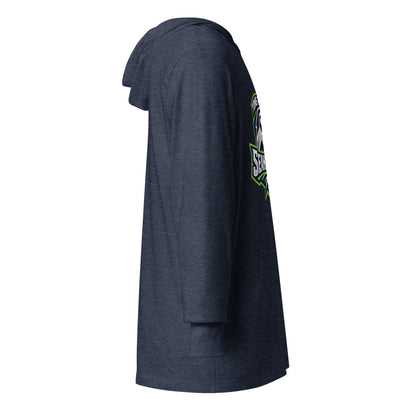 Performance | Hooded Long Sleeve T Shirt | Toms River Seahawks | Mascot Script Logo