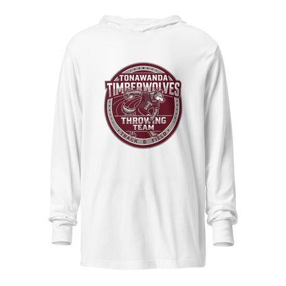 Performance | Hooded Long Sleeve T Shirt | Tonawanda High School Track and Field | Throwing Team Logo