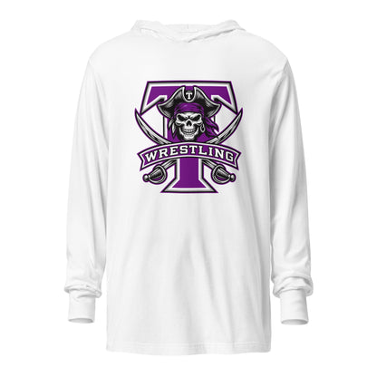 Performance | Hooded Long Sleeve T Shirt | Tottenville wrestling club | Emblem Logo