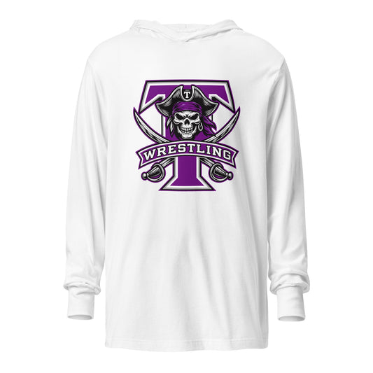 Performance | Hooded Long Sleeve T Shirt | Tottenville wrestling club | Emblem Logo