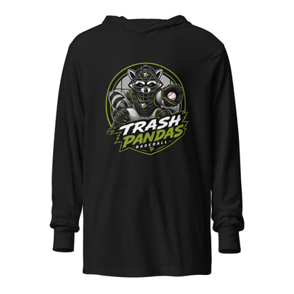 Performance | Hooded Long Sleeve T Shirt | Trash Pandas Baseball Organization | Athletics Logo