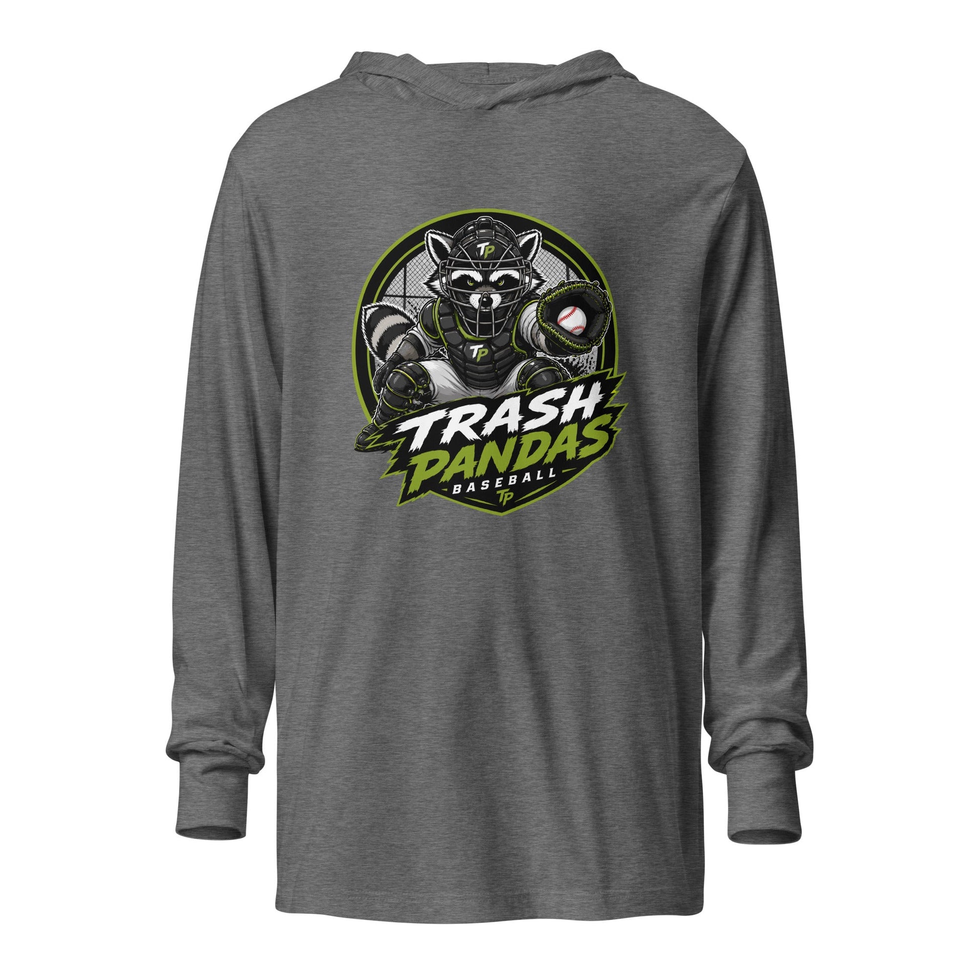Performance | Hooded Long Sleeve T Shirt | Trash Pandas Baseball Organization | Athletics Logo