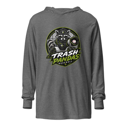 Performance | Hooded Long Sleeve T Shirt | Trash Pandas Baseball Organization | Athletics Logo