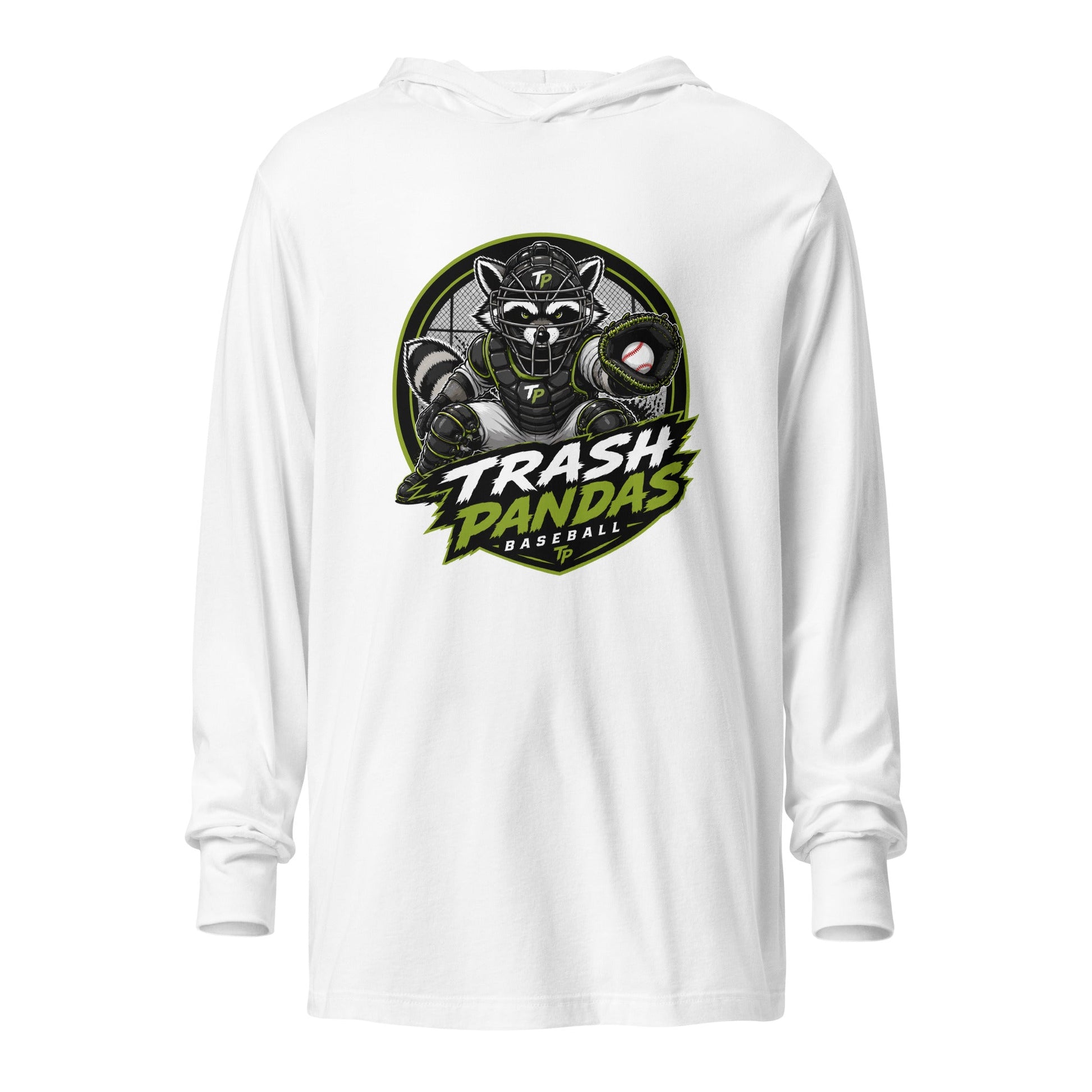 Performance | Hooded Long Sleeve T Shirt | Trash Pandas Baseball Organization | Athletics Logo