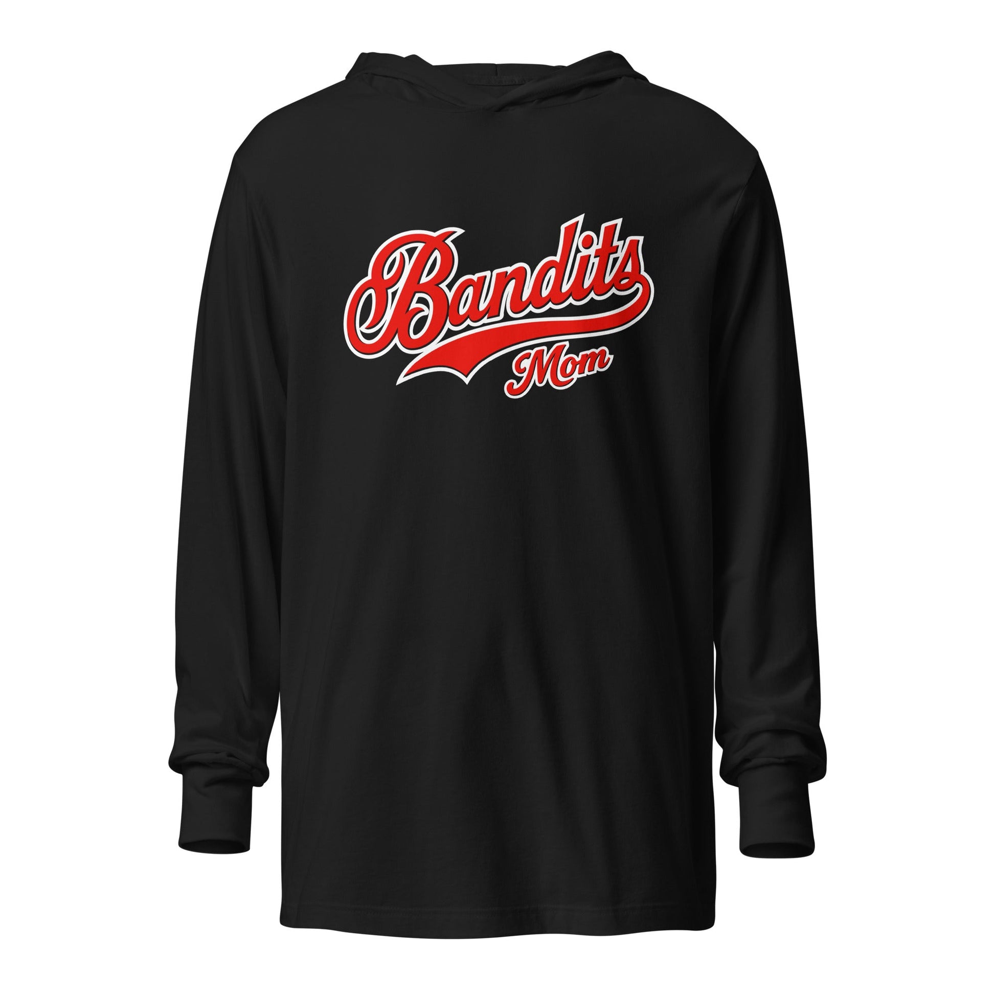 Performance | Hooded Long Sleeve T Shirt | Tri - City Baseball | Bandits Mom Logo