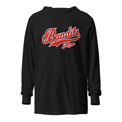 Performance | Hooded Long Sleeve T Shirt | Tri - City Baseball | Bandits Mom Logo