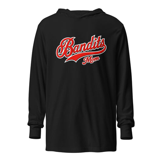 Performance | Hooded Long Sleeve T Shirt | Tri - City Baseball | Bandits Mom Logo