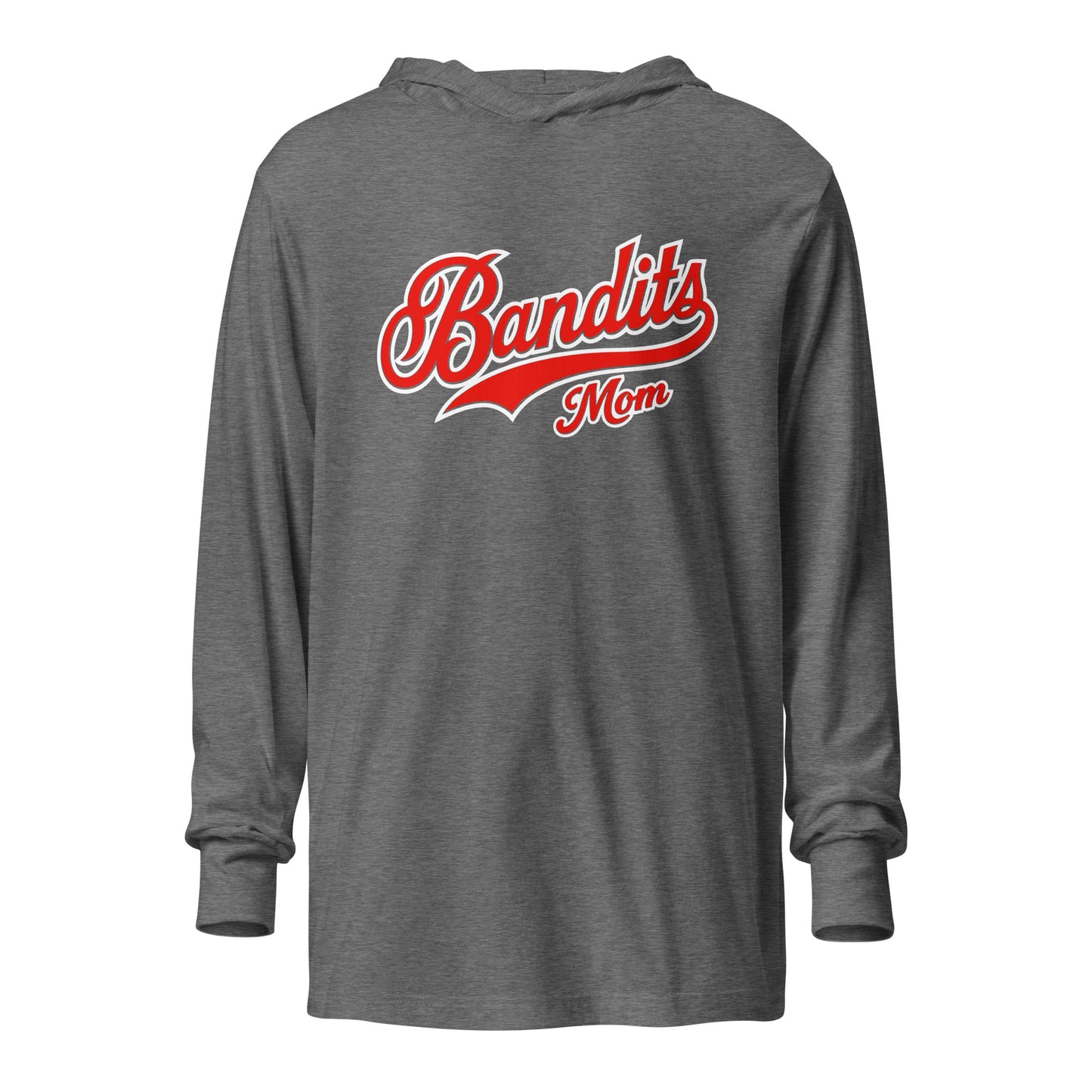 Performance | Hooded Long Sleeve T Shirt | Tri - City Baseball | Bandits Mom Logo