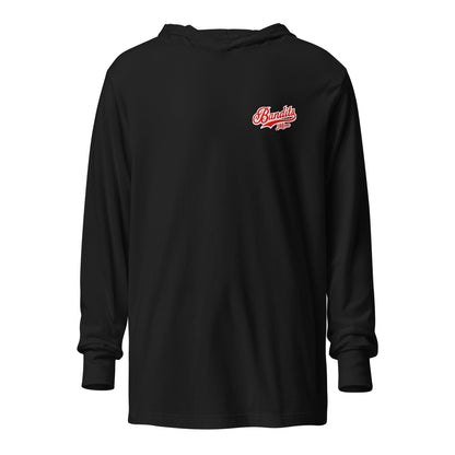 Performance | Hooded Long Sleeve T Shirt | Tri - City Baseball | Bandits Mpm Logo