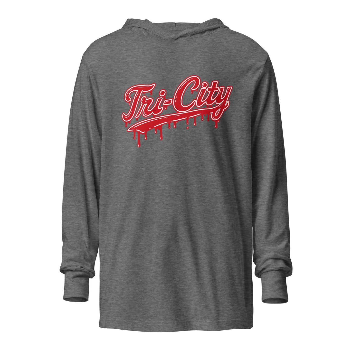 Performance | Hooded Long Sleeve T Shirt | Tri - City Baseball | Mark Logo