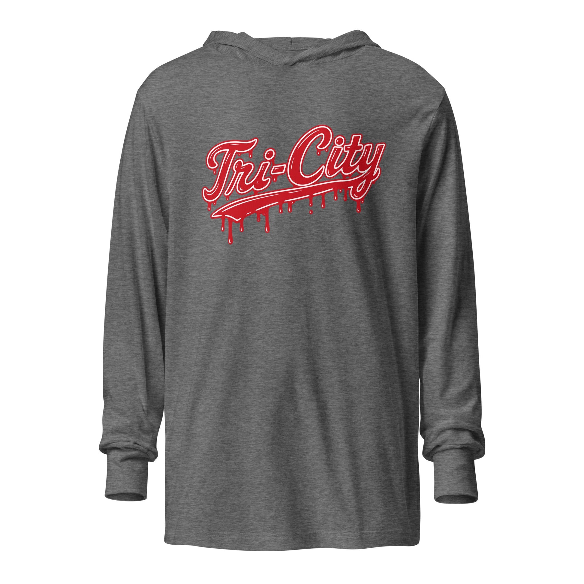 Performance | Hooded Long Sleeve T Shirt | Tri - City Baseball | Mark Logo