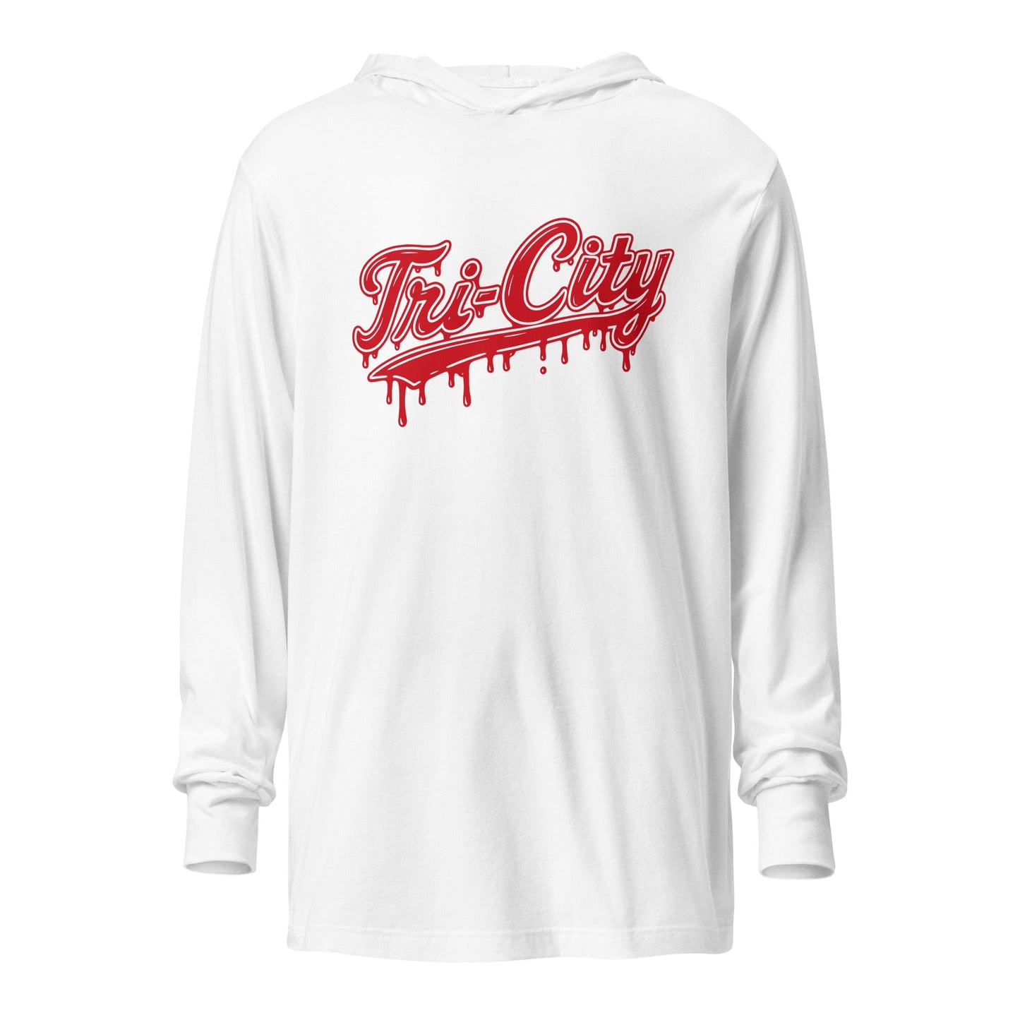 Performance | Hooded Long Sleeve T Shirt | Tri - City Baseball | Mark Logo