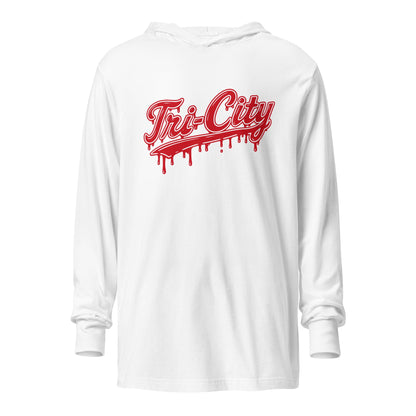 Performance | Hooded Long Sleeve T Shirt | Tri - City Baseball | Mark Logo