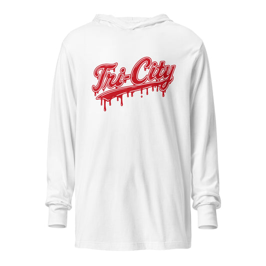 Performance | Hooded Long Sleeve T Shirt | Tri - City Baseball | Mark Logo