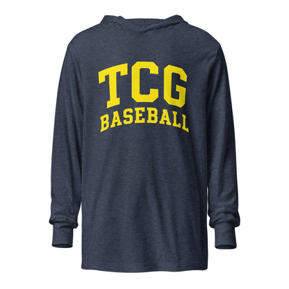 Performance | Hooded Long Sleeve T Shirt | Tri-County Ghosts | TCG Crest Alt Logo
