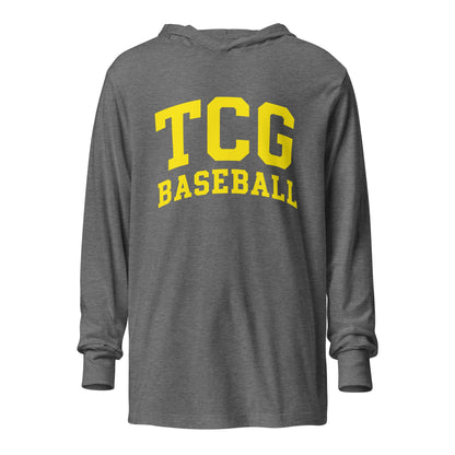 Performance | Hooded Long Sleeve T Shirt | Tri-County Ghosts | TCG Crest Alt Logo