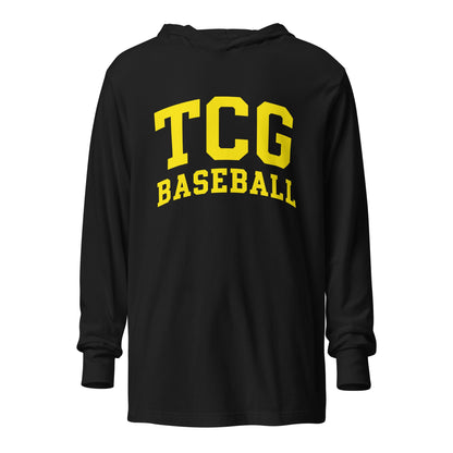 Performance | Hooded Long Sleeve T Shirt | Tri-County Ghosts | TCG Crest Alt Logo
