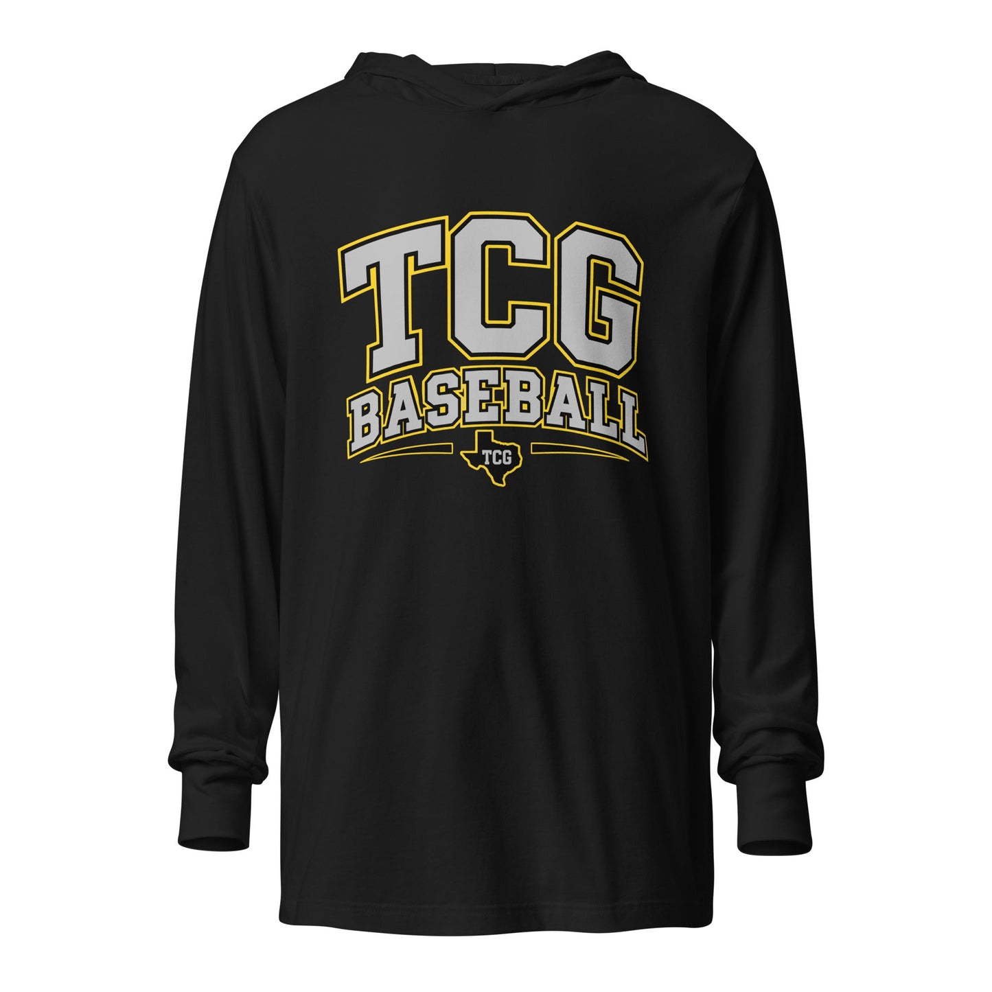 Performance | Hooded Long Sleeve T Shirt | Tri-County Ghosts | TCG Crest Logo