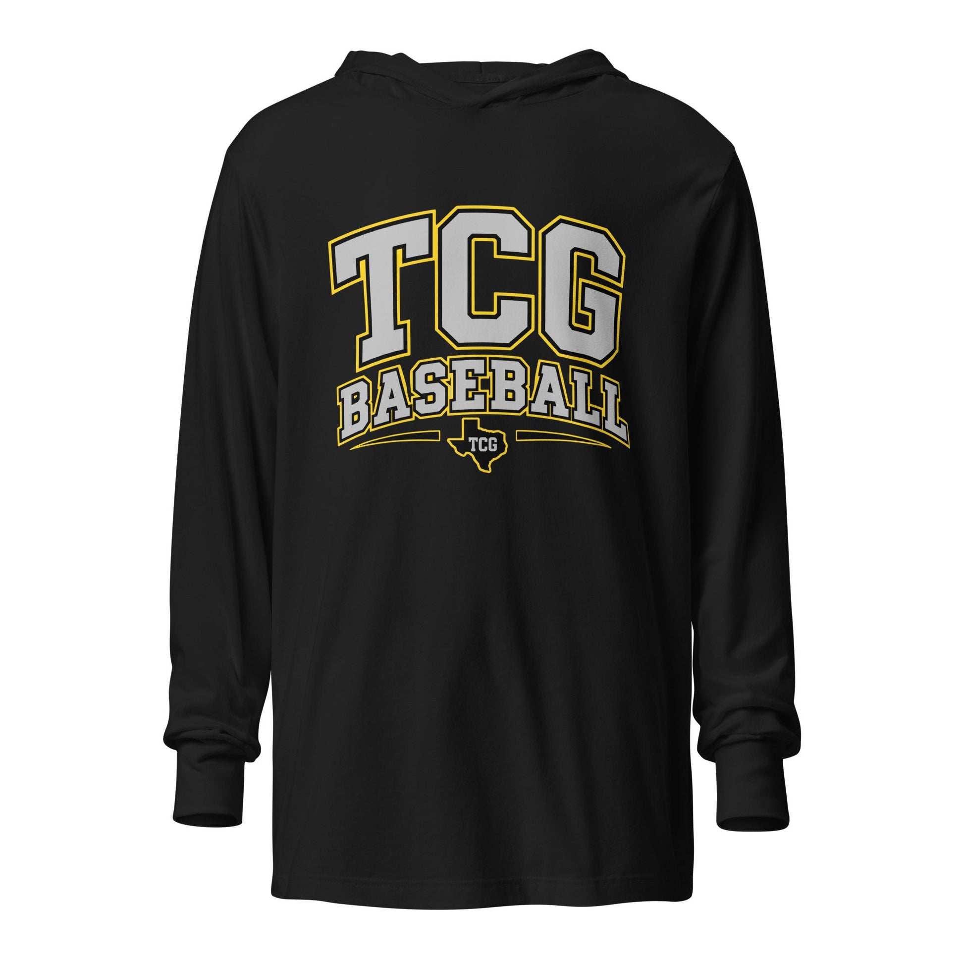 Performance | Hooded Long Sleeve T Shirt | Tri-County Ghosts | TCG Crest Logo