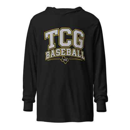 Performance | Hooded Long Sleeve T Shirt | Tri-County Ghosts | TCG Crest Logo