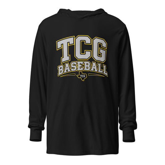 Performance | Hooded Long Sleeve T Shirt | Tri-County Ghosts | TCG Crest Logo